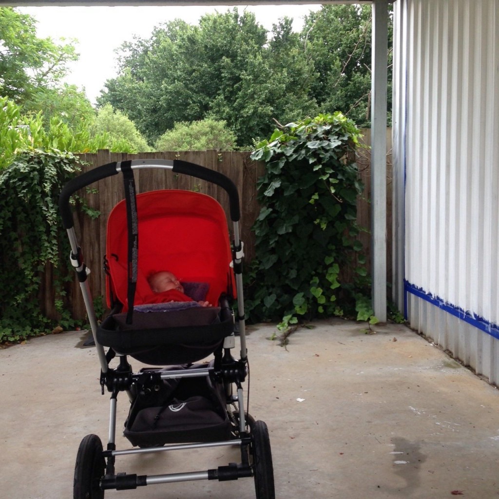 I painted while bub slept in his pram!